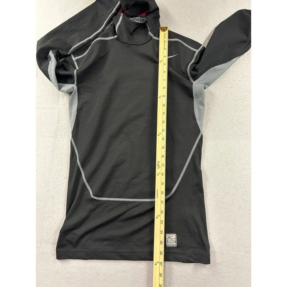 Kids Nike Pro Hyperwarm Dri-Fit Max Black Athletic Hoodie Long Sleeve